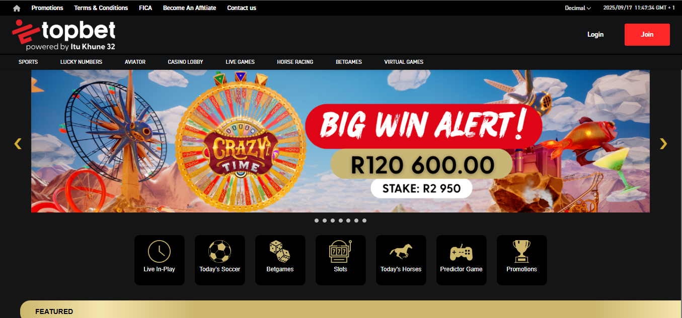 Topbet Login Process Banner