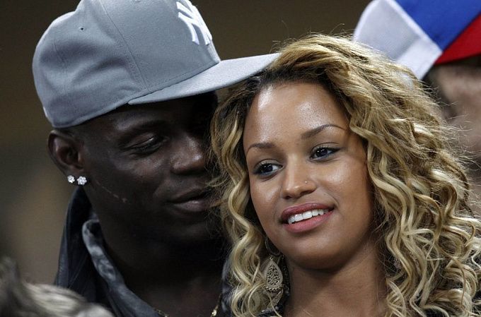 Mario Balotelli and Fanny Neguesha