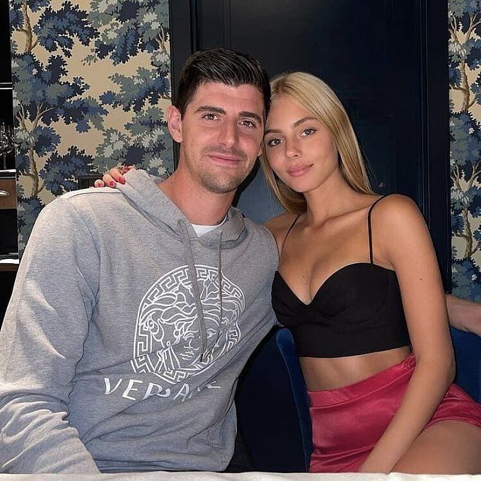 Thibaut Courtois and Michelle Herzig