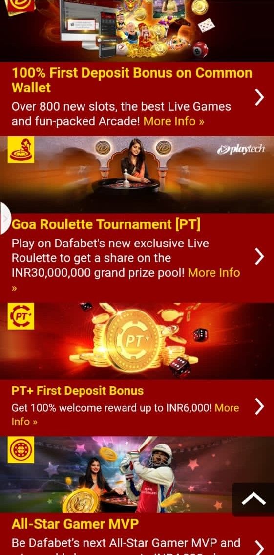 Dafabet android app page image